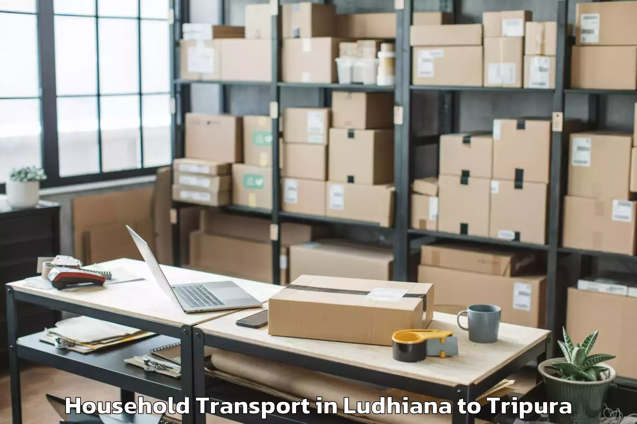 Reliable Ludhiana to Khowai Airport Ixn Household Transport